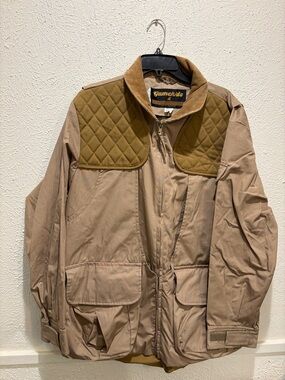 Gamemaster Men's Tan Field Jacket with Quilted Olive Shoulders